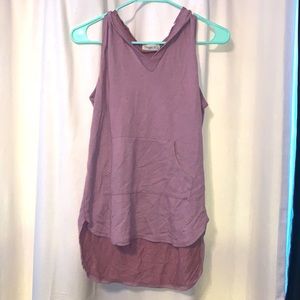 Dusty rose Ginger G hooded tank top S